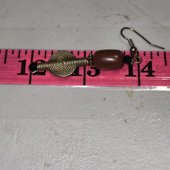 Handmade Earth Tone Boho Style Earrings 14 - Picture 2 of 2